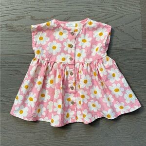 Next Pink Dress with White and Yellow Floral Pattern